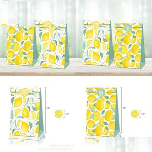 Gift Wrap Paper Bag Lemon Hawaiian Wedding Party Birthday Candy Drop Delivery Otbli