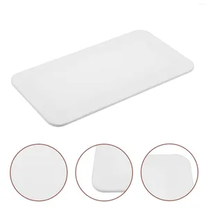 Dinnerware Sets Vanity Tray White Salad Plate Storage Jewelry Display Melamine Plates 24.9X14X1.3CM