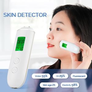 Steamer Skin Tester Face Moisture Oil Content Analyzer Water Cheek Elastic Age Test Meter Detector de Agente Fluorescente 230609