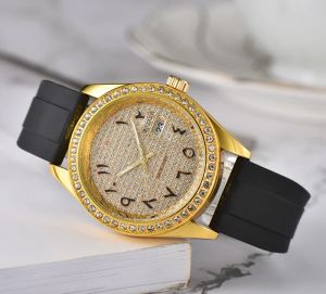 2024 Högkvalitativa kvinnor Luxury Watches Series Womens Quartz titta på europeiska topp lyx varumärke gummiband klocka het mode diamant dams tillbehör
