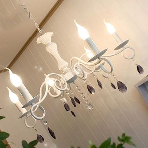 Kolye lambaları Nordic Style Kristal Mum Lambası Oturma Odası Yatak Odası Basit Ev Dekor Işıkları Loft Led Işık Fikstür