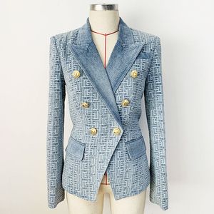 Blazer Designer Abiti da donna per uomo Blazer Primavera Autunno Inverno Giacche Cappotto casual Giacca slim in denim di cotone Stili di design a righe