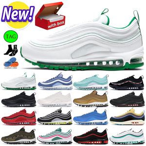 With box Cushion Running Shoes Men Women Triple Black White Gold Sliver Bullet pine green Satan Jesus Bred Metallic og Mens Trainers Outdoor Sneakers size 36-45