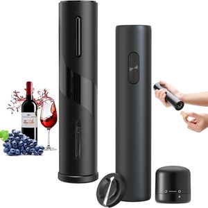 Öppnar Electric Wine Bottle Opener med Foil Cutter OneClick -knapp Automatisk röd korkskruv för Party Bar Lover 230609