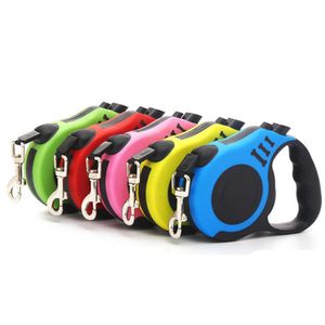 Dog Collars Leashes 3M 5M Leash Automatic Retractable Durable Nylon Walking Running Extending Rope For Small Medium Pet Products Z0609