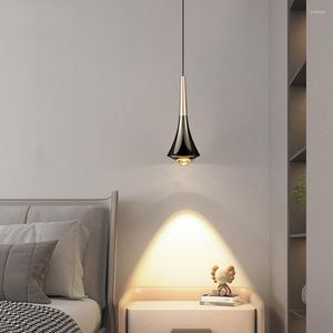 Pendant Lamps Home Decor LED Lights Waterdrop Shaped Bedroom Ceiling Light Trumpet Style Dining Room Kitchen