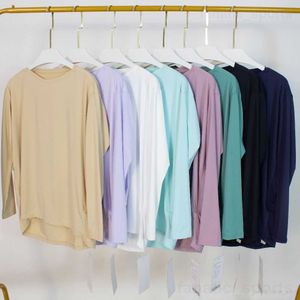 Yogas kvinna lösa t-shirts täcker långärmad sport smock tee skjorta överdimensionerade gym t-shirts topp casual träning snabbt teknisk utomhus snabb hastighet