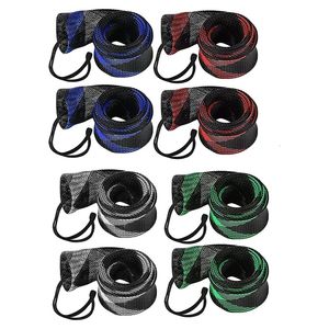 Balıkçılık Kancaları 8pcs Çubuk Sleeve Sock Cover Ölçeklenebilir Örgü Kişme Araçları Lanyard ile Aksesuarlar 230609