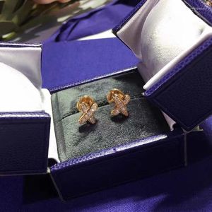Studörhängen Shine Cubic Zirconia X Letter For Women Luxury Earings Fashion Brand Catwalk Jewelry Z164