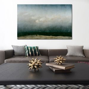 Romantik Peyzaj Tuval Sanat Keşiş Sea By Sea Caspar David Friedrich Resim El Yapımı Zarif Duvar Dekor