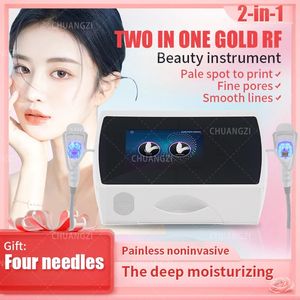 2 IN1 MicroNeedle RF THERMAL Beauty Machine Gesichtsausrüstung Face Liftting Dehnungsstreifen Akne Faltenentfernung