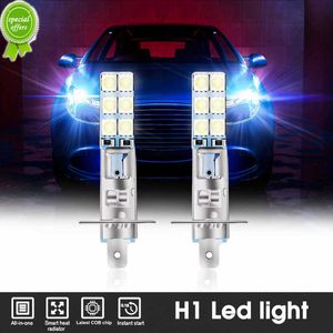 New 2x H1 6000K 1800LM Bright White DRL LED Headlight Bulb Kit High Beam 2525 Chips Fog Lamp Driving Light for Auto 12v Led Light