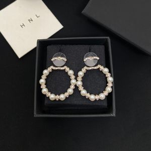 Designer Stud Earring Women Earrings Luxury Brand Pearl Circle Style Classic Color Scheme Fashionable and Easy To Match