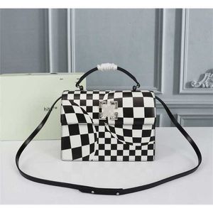 Latest Ofx Bag purses Medium All Leather Black and White Check luxury crossbody Tote Single Shoulder Crossbody the Women Top Clamshell Decorated luxury bag