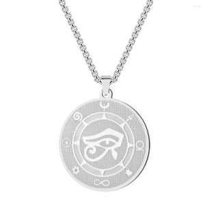 Pendant Necklaces The Eye Of Horus Ankh T Cross Spiral Infinity Star David Stainless Steel Necklace Reiki Mascot Dangle Chain Jewelry