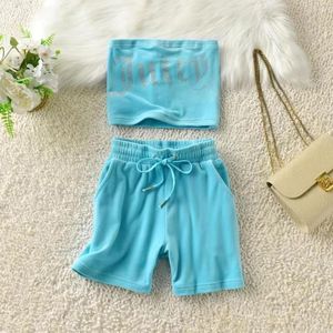 Women's Tracksuits Women's Velvet Tracksuit Tanks Sleeveless Top Shorts Sweet Suit 2 Piece Outfits Matching Sets