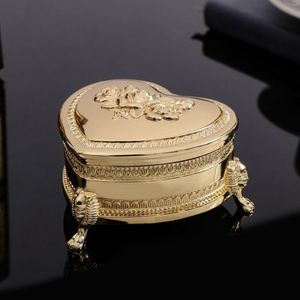 Bolsas para joias Caixa de artesanato de metal europeu Brincos Anel Armazenamento Presente de casamento