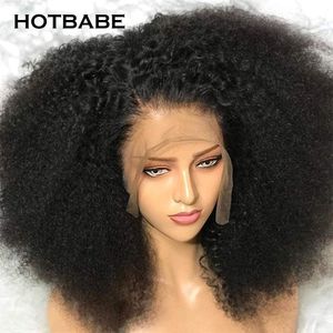 Кружевные парики 250 Плотность афро извращенное вьющееся парик 13x4 13x6 HD Прозрачные фронтальные волосы человека Бразилия 5x5 Закрытие 230609