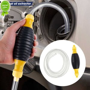Ny Universal Yellow Car Portable Manual Fuel Pump Siphon Transfer Hand Primer för bensinbensin Diesel Liquid Single Airbag