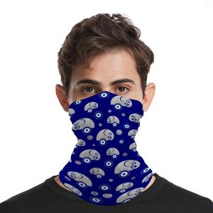 Bandanas Cute Elephant Bandana Blue Eye Print Protetor Solar Sem Costura Capa de Pescoço Moto Hip Hop Envoltório de Cabeça