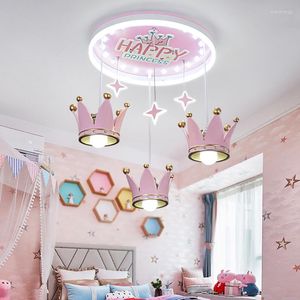 Ljuskronor 2023 Crown Home Decoration Salon Kids Bedroom Decor LED för lampor takmatsal inomhusbelysning hängande lampor