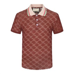 Herrpolos sommarmärke kläder lyx designer polo skjortor män casual polo mode orm bin tryck broderi t shirt high street ss5