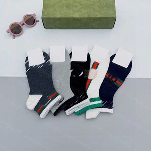 Men's Socks 23ss designer men and women socks 5 pairs in box Low-cut brand double G Pure cotton sweat-absorbent comfortable mens underwear high-quality Men clothes a1