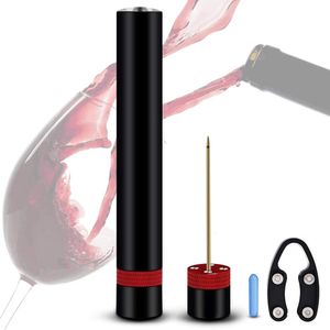 Openers Air Pump Wine Opener Set Portable Stainless Steel Corkscrew Accessories Pressure Cork Remover with Foil Cutter 230609