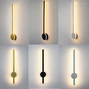 Lampada da parete Modern Semplicity Strip Lamps LED Hammered Sword Decor Walls Sconce Nordic Living Room Camera da letto Corridoio Scale Light Fixture