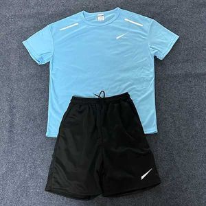 Fatos de treino masculinos Conjunto tecnológico Camisas de treino de design Shorts Roupa de ginástica feminina de duas peças Estampa n Secagem rápida e respirável Roupa esportiva masculina Camiseta de grife 9hshj