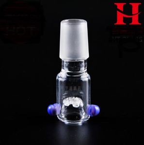 Glass Pipes Smoking Manufacture Hand-blown hookah Purple embellished glass cigarette accessories stopper