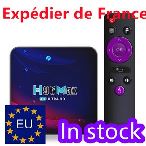 フランスインストックH96マックスV11アンドロイド11テレビボックスRK3318 2G 16G BT 4.0 Google 4K Smart 2.4G 5G WiFiセットトップ