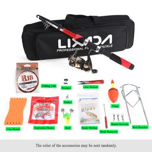 Carretel de vara combo conjunto de pesca fiação com bolsa kit portátil para viagem ao ar livre 230609