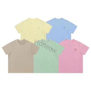 メンズデザイナーamis tシャツレディース韓国ファッションティーラグジュアリーブランド夏愛好家トップクルーネック服服s-2xl