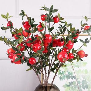 Decorative Flowers Fake Pomegranate Flower 1Pc Artificial Charming Eco-friendly Smooth Surface Home Decor