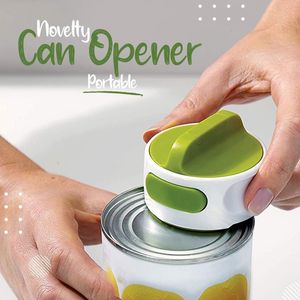 Öppnar Portable Manual Can Opener Beer Cando Compact Mini Kitchen Gadgets Tool Easy Twist Release Safety Open Jar 230609