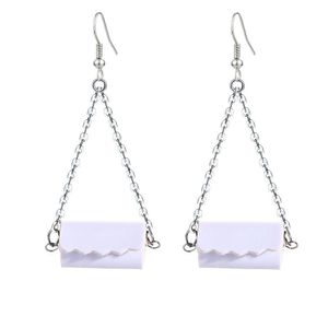 Charm Toilet Roll Dangle Earrings Necklace For Women Creative Tissue Pu Leather Earring Fashion Rolls Paper Jewelry Gifts Drop Delive Dh6Et