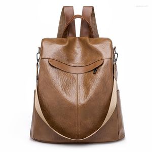 Школьные сумки тилоррейн европейская и американская сумка для женщин рюкзак с большими возможностями, обучающимися, мягкая кожа личность