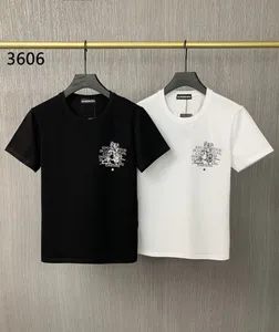 DSQ PHANTOM TURTLE Mens Designer T-shirt Italien Milan Fashion Logo Print T-shirt Été Noir Blanc T-shirt Hip Hop Streetwear 100% Coton Tops Plus la taille 13584