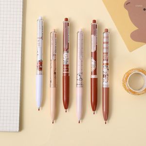 Pçs/lote Kawaii Bear Press Gel Pen Cute 0,5mm Black Ink Pens Gift Stationery Office Material School Wholesale