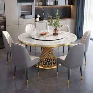 Mobili per sala da pranzo in stile nordico alla moda Tavola rotonda Scrivania da caffè con cilindro in metallo per l'arredamento del ristorante con balcone di casa