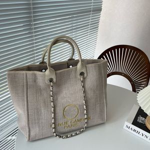 20Colors Large Shopping Beach Bags Canvas Woman Handbags Embroidery Letter Summer Travel Totes Oversize Inside with Classic Strap