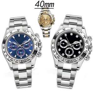 Męski luksusowy zegarek 40 mm automatyczny mechaniczny złoty szafir projektant Watch 904L ze stali nierdzewnej zegarki na rękę panda z pudełkiem Montre de Luxe zegarki Dhgate