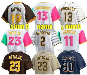 Personalizzato S-4XL Xander Bogaerts Jersey Yu Darvish Josh Hader Joe Musgrove Juan Soto Fernando Tatis Jr. Manny Machado Ha-Seong Kim Jake Cronenworth Blake Snell Gary Sanchez