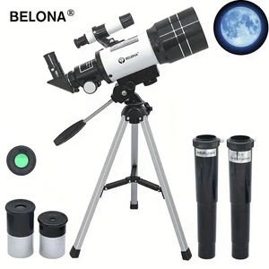 70mm Tabell Astronomiskt teleskop 150x nybörjare Monokulärt måntätningsteleskop med stativ barnteleskop