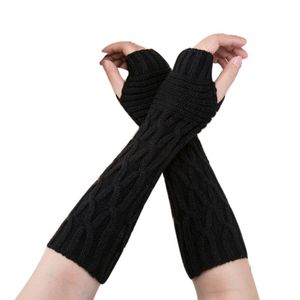 Fingerless Gloves Snowshine YLW Fashion Women Winter Wrist Arm Warmer Knitted Long Mitten