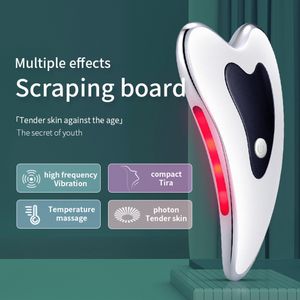 Face Care Devices Electric Guasha Scraper Board Microcurrent Massager Wrinkle Lift Device Gua Sha Plate Lifting Firming Skin 230609