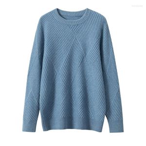 Camisolas Masculinas 2023 Caxemira Macia Camisola Masculina Padrão Diamante Roupas de Inverno O-pescoço Malha Masculina Mais Grosso Pulôveres Jumpers de Alta Qualidade