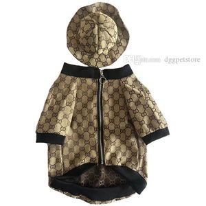 Designer Dog Clothes Warm Dog Apparel Classic Letter Pattern luxury Dog Jacket Warm Puppy Hoodie for Cold Weather Soft Comfortable Pet Coats for Small Dogs Khaki A752