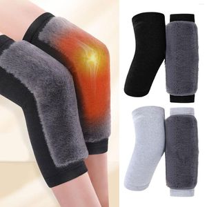 Joelheiras de inverno almofada de pelúcia conforto aquecedor térmico mangas de perna para corrida academia yoga fitness cinta macia envoltório elástico